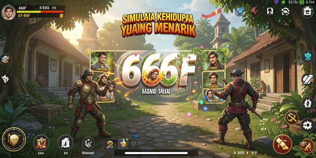 Tampilan gameplay menarik di dunia simulasi 666F.