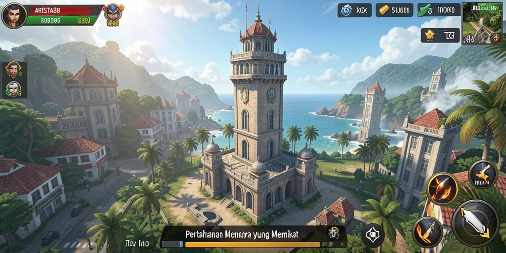 Tampilan gameplay ARISTA88 yang seru dan menantang dalam Tower Defense.