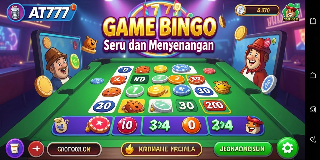 Tampilan gameplay seru dalam AT777 Bingo.