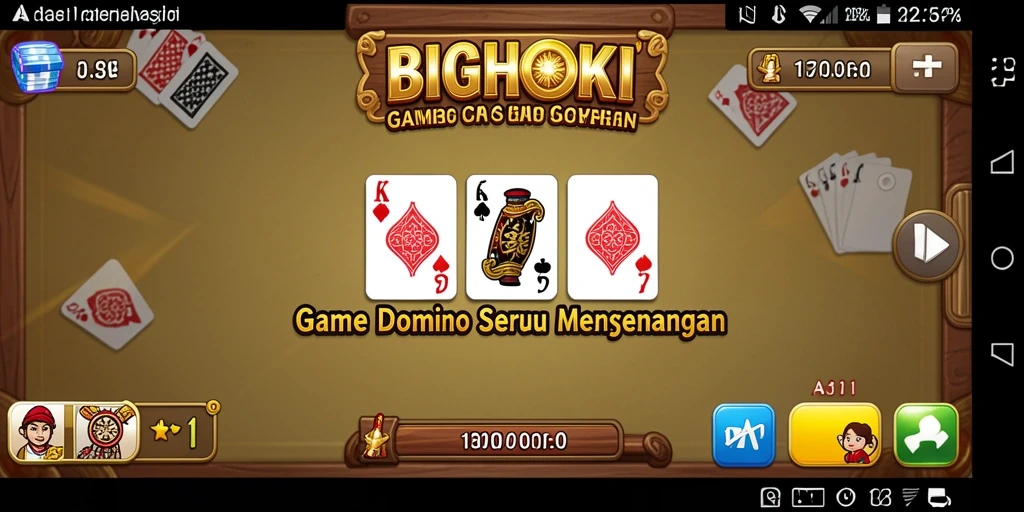 Tampilan permainan Domino yang seru dan menarik di BIGHOKI.