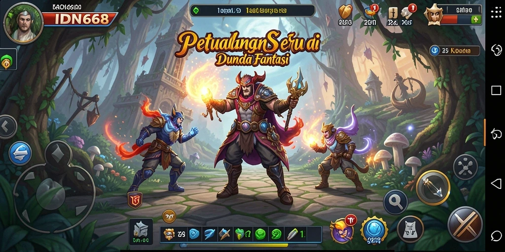 Tangkapan layar gameplay IDN668 menampilkan aksi petualangan yang mendebarkan.