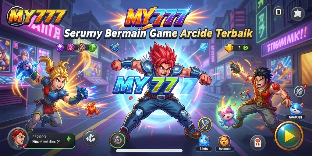 Tampilan gameplay seru dari MY777 di layar ponsel.