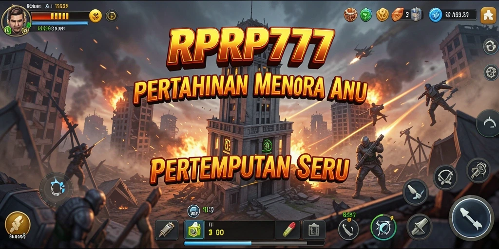 Tampilan gameplay RPRP777 menunjukkan aksi Tower Defense yang mendebarkan.