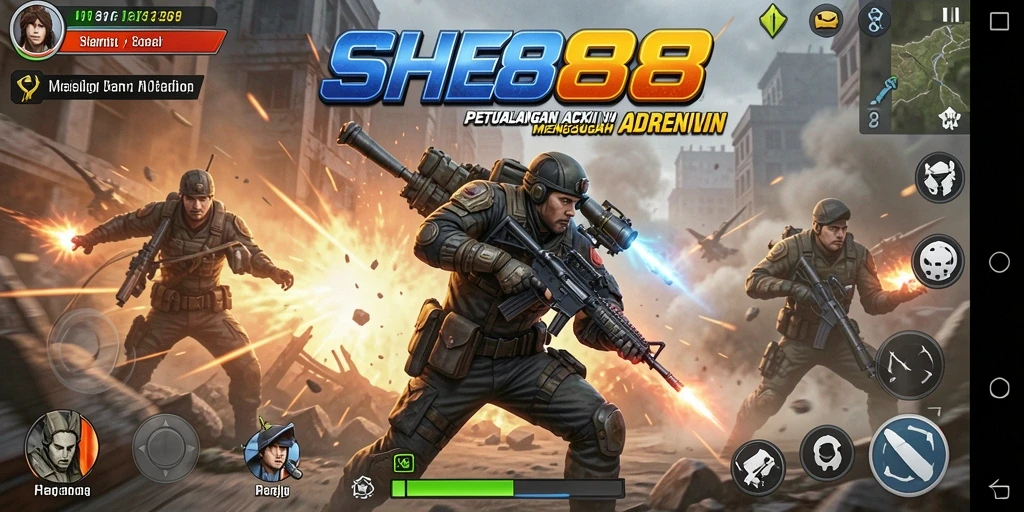 Tampilan menarik dari gameplay SHE888 saat bertarung.
