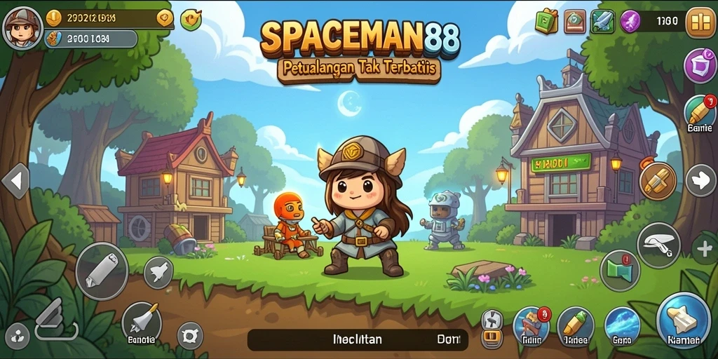 Screenshot gameplay SPACEMAN88 menunjukkan eksplorasi luar angkasa yang seru.